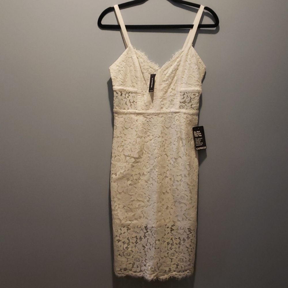 Express size 4 white lace dress